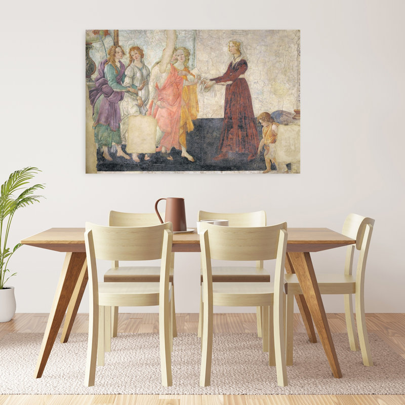 Venus And The Graces Offering Gifts To A Young Girl, 1486 Abstract Contemporary Landscape Wall Art Print