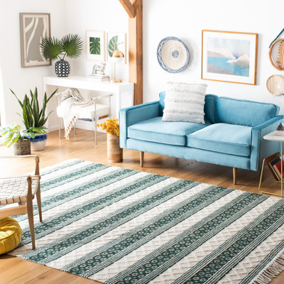 Tapis rayé en laine Natura