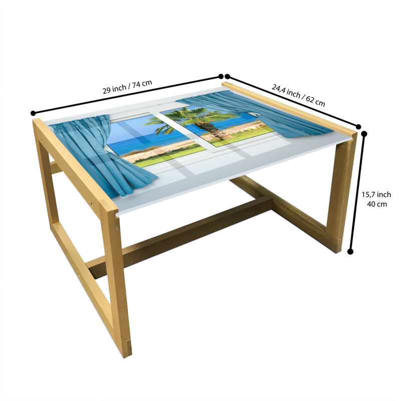 Hedie Sled Coffee Table, 40cm H x 74cm W x 62cm D