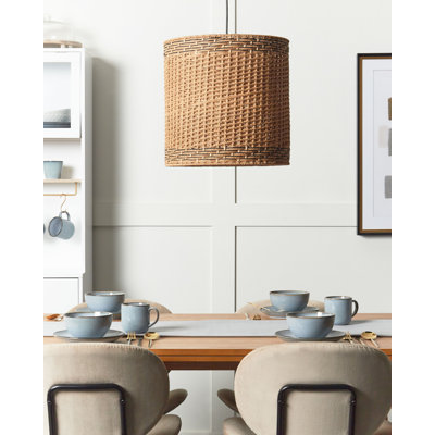 Allynn 1 - Light Natural Drum Pendant
