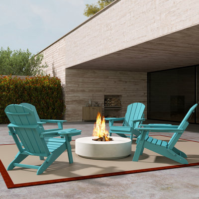Ensemble de 4 chaises Adirondack réglables Hdpe