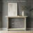 Caomhan 47" W Travertine Modern Console Table Hallway Foyer Table with Open Shelf