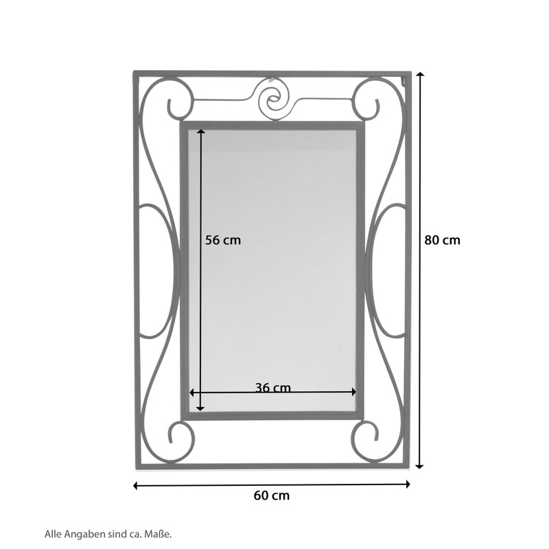 Fritz Flat Metal Framed Wall Mounted Accent Mirror