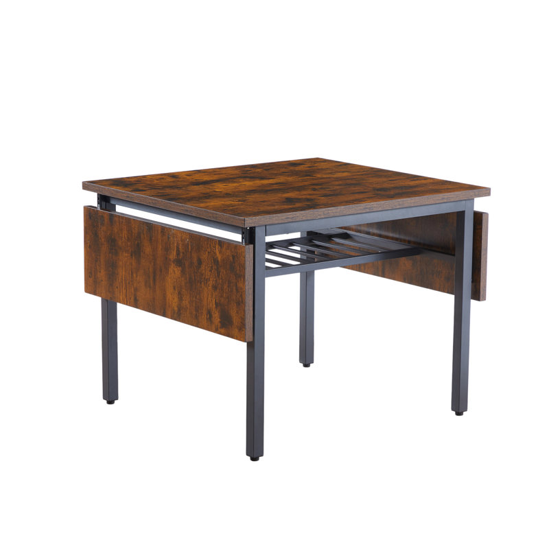 Table pliante compacte de style rustique 63,2 po x 35,5 po Space Brown