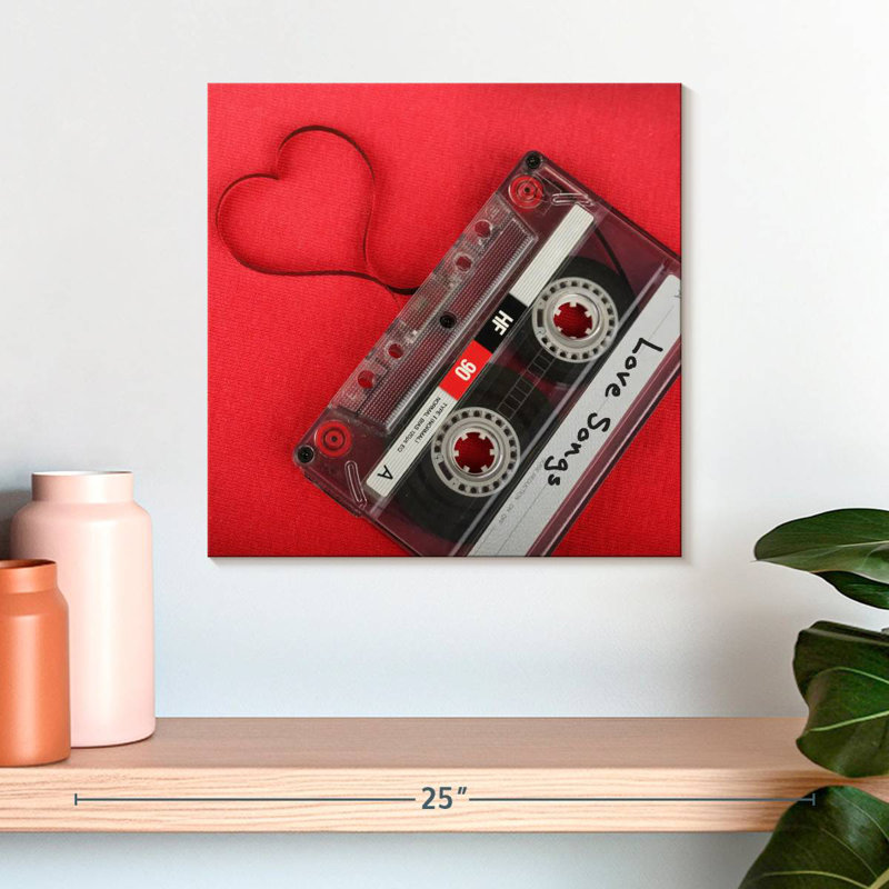 Abarca Cassette Tape Love Songs, 16" H x 16" W