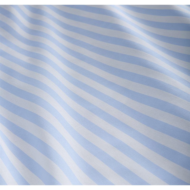 Cotton Blend Striped Duvet Cover Set, Super King, Blue
