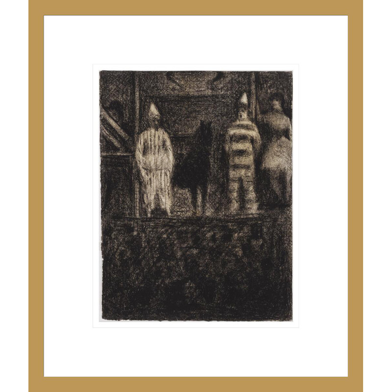 «Sidewalk Show» par Georges Seurat - Impression Giclée sur cadre, H 16,12 po x l 13,75 po