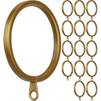 Meriville 14 Pcs Metal Flat Curtain Rings With Eyelets
