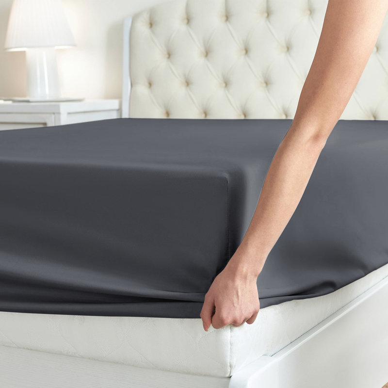 Joshua-Lewis Microfiber Brushed Fitted Sheet, Super King (6'), Charcoal