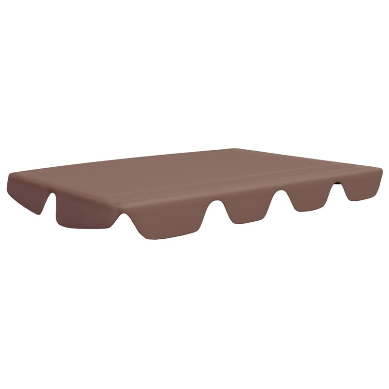 Replacement Canopy for Garden Swing, 18cm H x 122,5/145 cm W x 188cm D, Brown