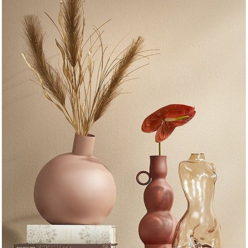 Amali 9.45'' Glass Table Vase, Terra, 9.45" H x 4.15" W x 4.15" D