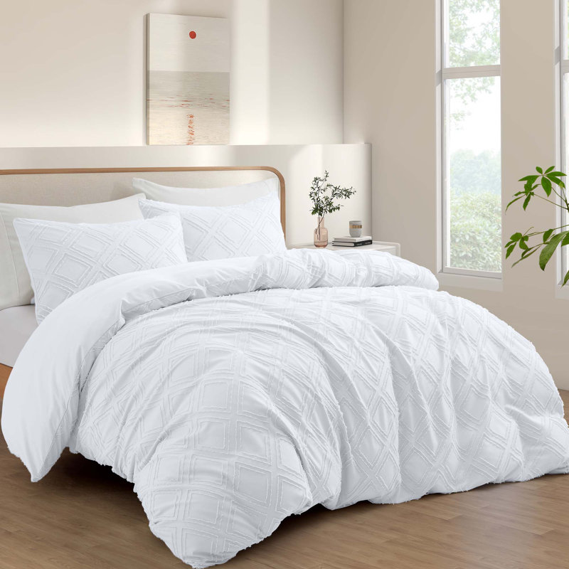 Standard Duvet Cover, Queen Duvet Cover+2 Standard Pillow Cases, White