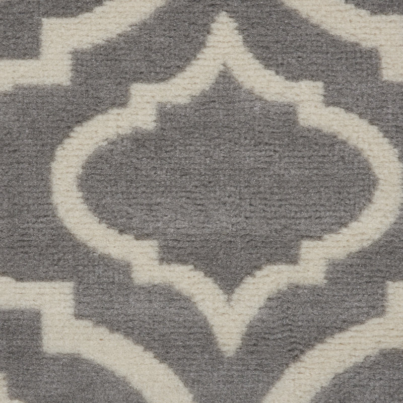 Tapis gris gris tissé à la machine