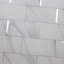 Carrelage mural décoratif de cuisine et de salle de bain en verre aspect marbre biseauté 4 po x 8 po Nature-36935701