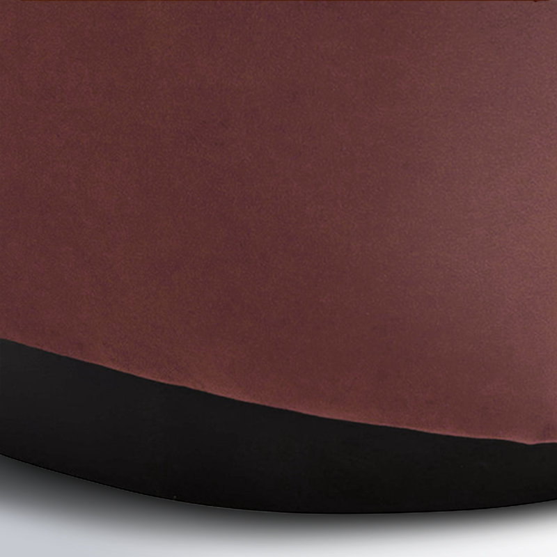 Fauteuil demi-tonneau pivotant rembourré Marcy, Velours rose rétro / noir