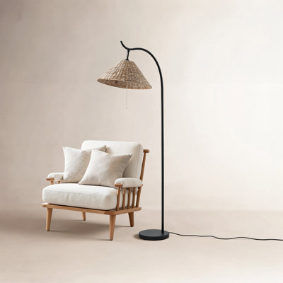 64" Handwoven Floor Lamp