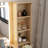 Fluted Makeup Vanity Desk With Mirror And Lights, Modern Glass Top Table With 10 Drawers & 2 Transparent Cabinets, Dressing Set With Stool And Charging Station-1625564686
