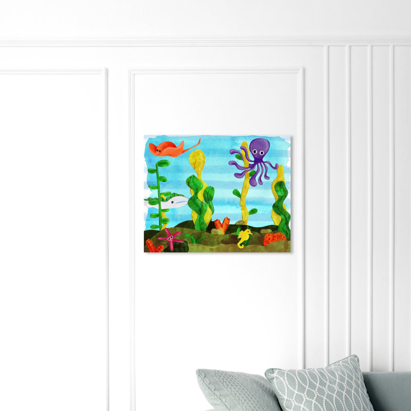 Art sur toile fond océan Estes, H 30 po x l 36 po x P 1,5 po