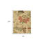 Tapis floral beige et rouge 8 pi x 11 pi