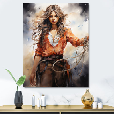 Yojana Cowgirl Golden Lasso I sur impression sur toile