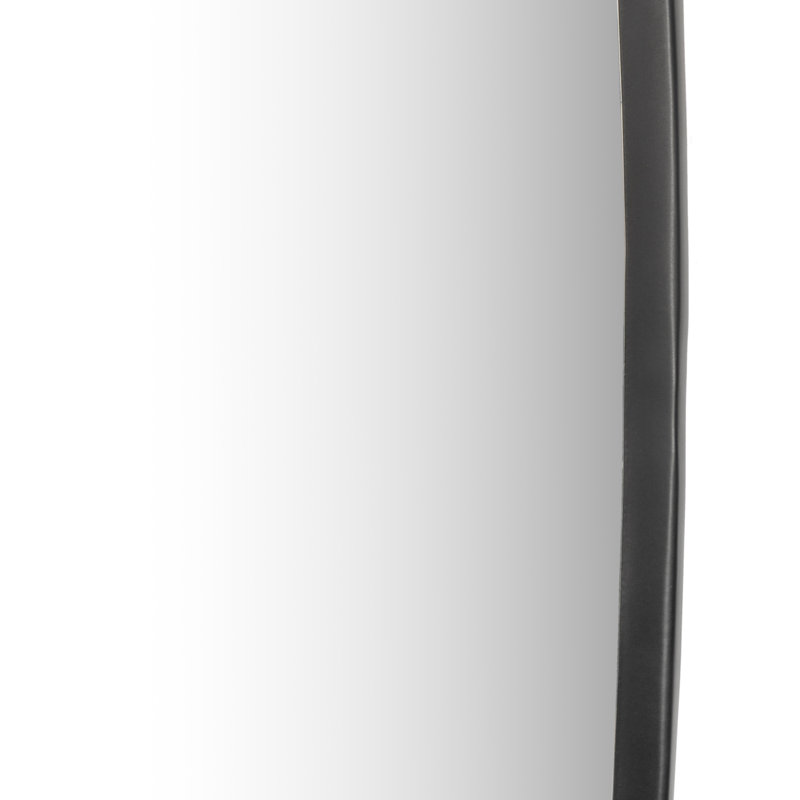 Brinley Flat Metal Wall Mirror, Matte Black