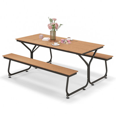 Dyrell 4 - Person Patio Dining Set with Rectangular Table