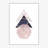 Pink And Navy Marble Abstract Triangles And Circle - Print-39167749-39206357