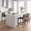 Tabouret de bar H 26 po entièrement assemblé, tabouret de bar rembourré en cuir Saddle avec siège rembourré, tabouret de bar à hauteur de comptoir avec repose-pieds à structure en métal pour comptoir de bar pour îlot de cuisine, brun-2110765625-2110897002