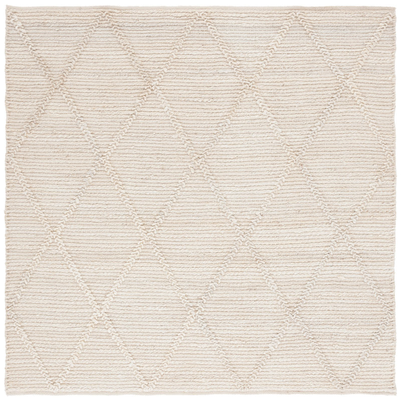Martha Stewart Hand Woven Jute Geometric Rug, Square 6'