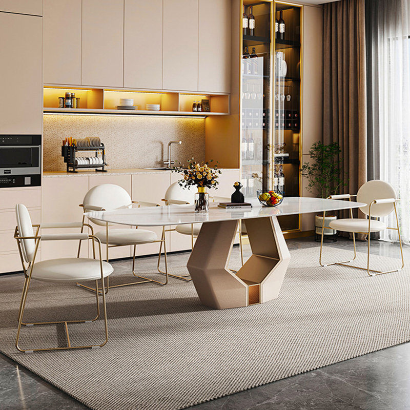 Ensemble de table de salle à manger rectangulaire de style nordique, H 29,5 po x L 55,1 po x l 31,5 po