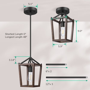 Gracie Oaks Mulrooney 1 - Light Pendant & Reviews 