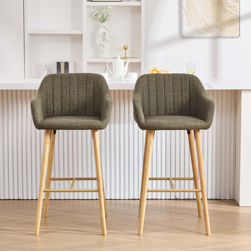 Ensemble de 2 tabourets de bar Modern, Vert