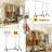 Rilen Adjustable Rolling Clothing Rack
