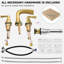 Robinet de salle de bain à 2 poignées avec drain Doris-45127780