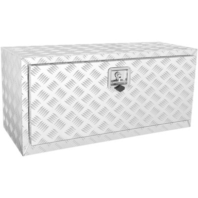 Aluminum Truck Box, 36"14"16", Lock And Keys, Waterproof, Suitable For Trailers Heavy Duty Diamond Plate Tool Aluminum, T - Handle Latch, Keeps Items Secure