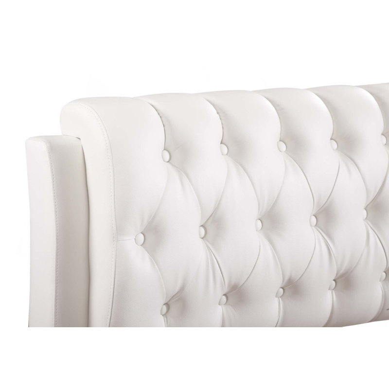 Lit plateforme élégant Elegant, Blanc, Double