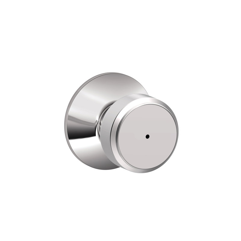 Bowery Privacy Knob (Bed & Bath), Bright Chrome