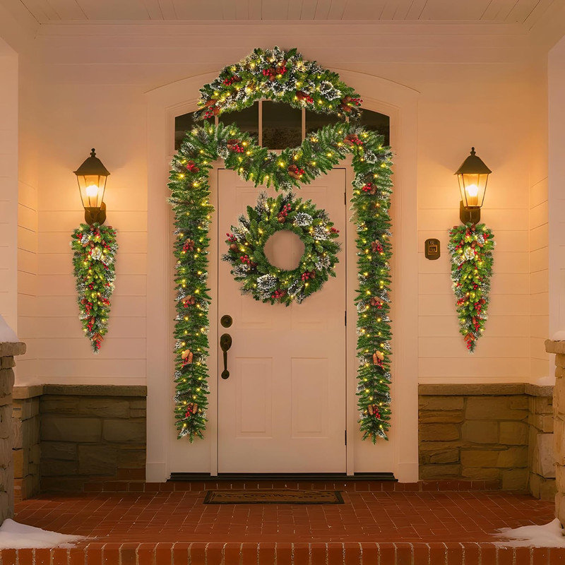 51.2cm Lighted Faux Garland with Lights