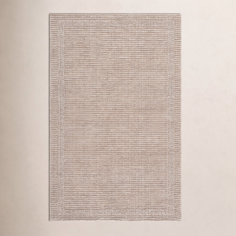 Laine tissée à la main Natura Coton Tapis d'intérieur recyclé P.E.T, Rectangle 9 pi x 12 pi