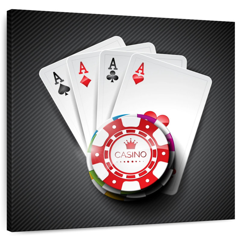 Senne Casino Four Aces, H 24 po x l 24 po