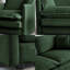Ensemble de canapé simple avec 2 fauteuils rembourrés en chenille et coussins décoratifs confortables-379590396