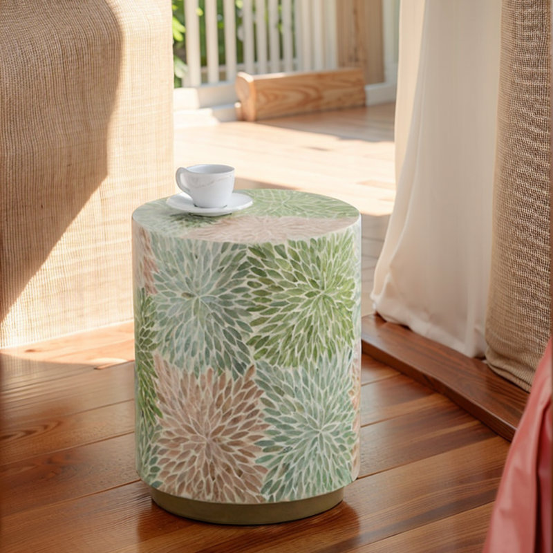 D14x18" Cylindrical Garden Accent Side Table