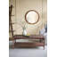 Miroir mural rond 28,3 x 28,3 po avec cadre en bois de pin
