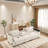 Chenille Sofa With Drop-Down Table, Bluetooth Speakers, Usb Charger, Cup Holders, Hidden Armrest Storage, And Extra-Wide Seating For Living Room-647061921