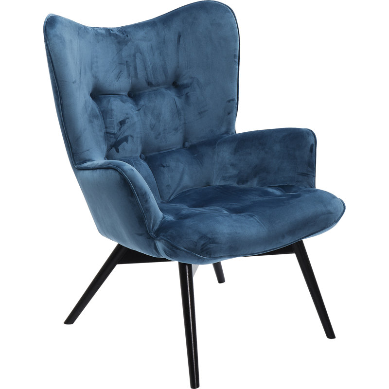 Armchair Vicky, Black, Blue
