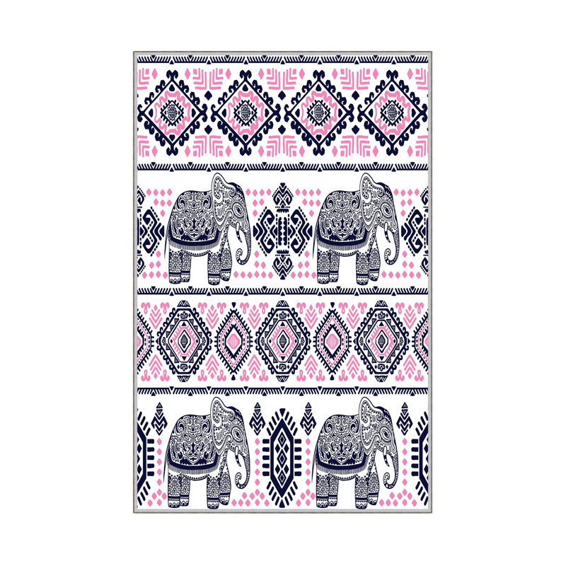 Premium 3D Printed Carpet, 4 x 6 ft, 100% Polyester, 0.04 in Pile Height | Antibacterial, Non-Slip PVC Dot Underside, Machine Washable | Ideal for Living Room, Bedroom, and Playroom, Stylish & Durable Design