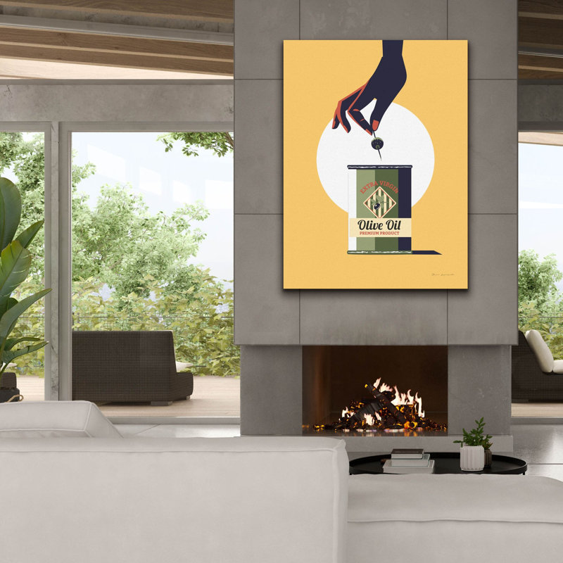 «Olive Oil» par Omar Escalante, art mural sur toile, H 54 po x l 40 po x P 1,5 po