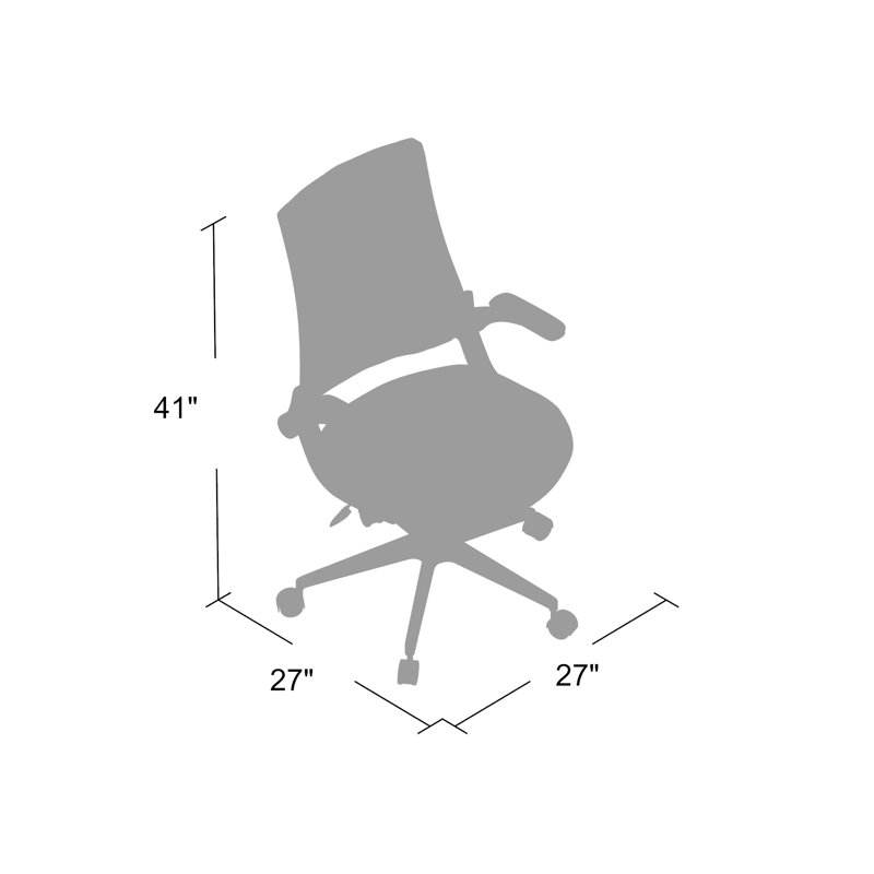 Black Mesh High Back Swivel Task Chair with Adjustable Arms