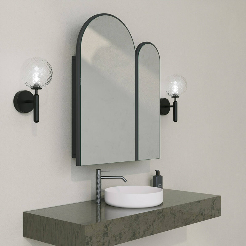 Dguarner 50mm W 45mm H Wall Mounted Required Framed Medicine Cabinet Mirror