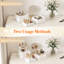 Buffets et supports à buffet, risers alimentaires pour table de buffet, présentoir à gâteaux de dessert pour la fête, présentoir à bijoux de collection, boîtes à cubes blanches, 3 pièces (6 po, 7 po, 7,8 po)